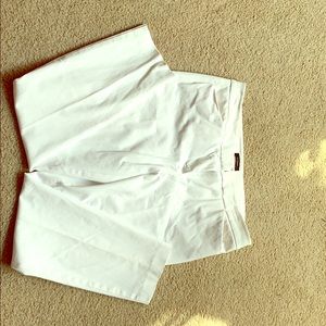 White slim ankle pants